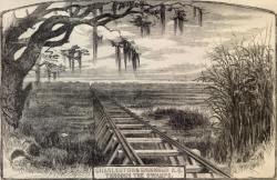 The challenging environment of the Charleston & Savannah Railroad was illustrated by Harper's Weekly in 1865.