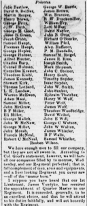 Henry D. Wharton's 10 Sep 1861 Letter (pts 1 and 2), Co. C Roster, 47th Pennsylvania Volunteers (Sunbury American, 14 Sep 1861)
