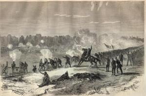 Battle of Pleasant Hill, Louisiana, 9 April 1864 (Harper's Weekly, 7 May 1864, public domain).