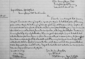 W. H. R. Hangen's Freedmen's Bureau Report re Battery of Freedman Daniel Prophet and Assault by M. Glockner of Freedwoman Lucy Dixon (10 December 1866, public domain).