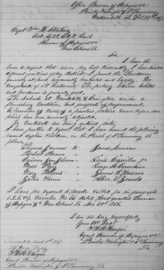 W. H. R. Hangen's Freedmen's Bureau Report re: Indenturing of Freedmen's Orphans to St. Tammany White Residents (28 February 1867, public domain).