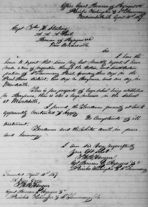 Washington H. R. Hangen's Report on Two Freedmen's Bureau Schools in St. Tammany and Washington Parishes, Louisiana (10 April 1867, public domain).