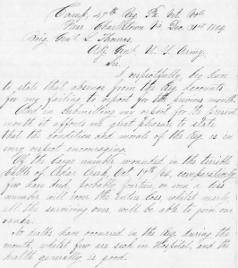 Report of Rev. W.D.C. Rodrock, 47th Pennsylvania Volunteers, Post-Battle of Cedar Creek, Virginia (excerpt, 31 December 1864, public domain).